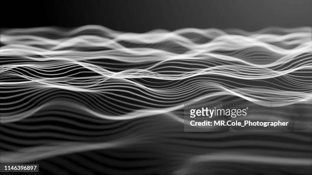 illustration  of futuristi digital landscape wave  abstract background for business,science and technology - organic shape stock pictures, royalty-free photos & images