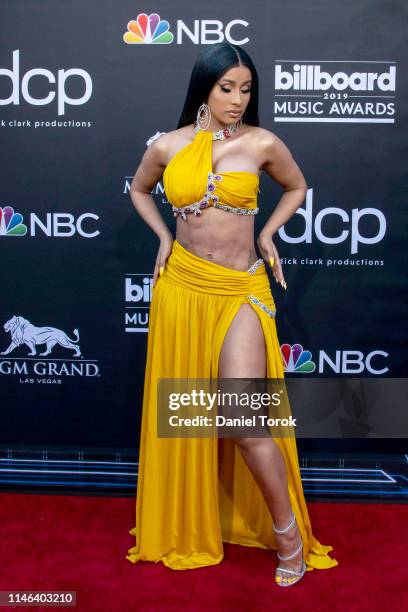 Cardi B attends the 2019 Billboard Music Awards at MGM Grand Garden Arena on May 1, 2019 in Las Vegas, Nevada.