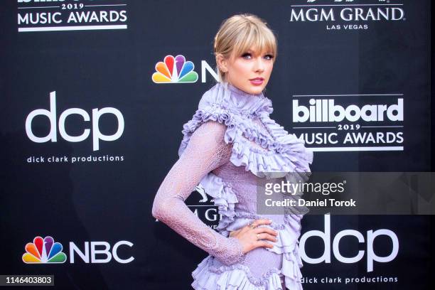 Taylor Swift attends the 2019 Billboard Music Award at MGM Grand Garden Arena on May 01, 2019 in Las Vegas, Nevada.