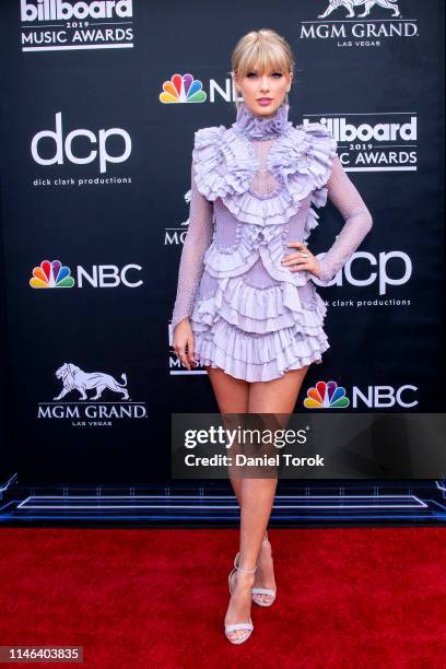 Taylor Swift attends the 2019 Billboard Music Award at MGM Grand Garden Arena on May 01, 2019 in Las Vegas, Nevada.