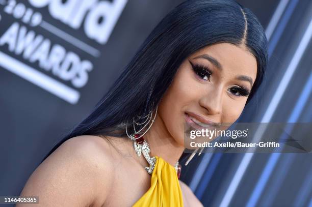 Cardi B attends the 2019 Billboard Music Awards at MGM Grand Garden Arena on May 01, 2019 in Las Vegas, Nevada.