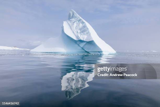 ijsberg in antarctisch landschap - iceberg stockfoto's en -beelden