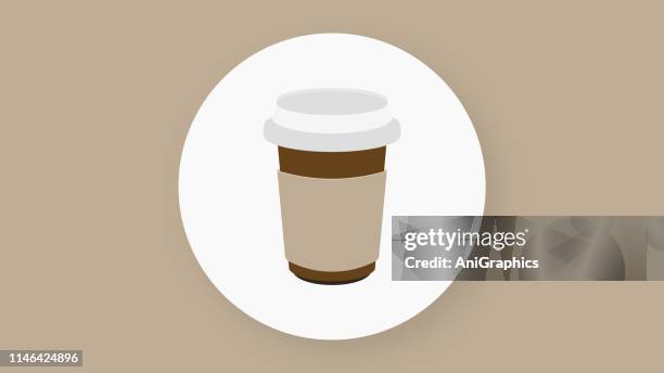 paper cup icon - single use items stock illustrations