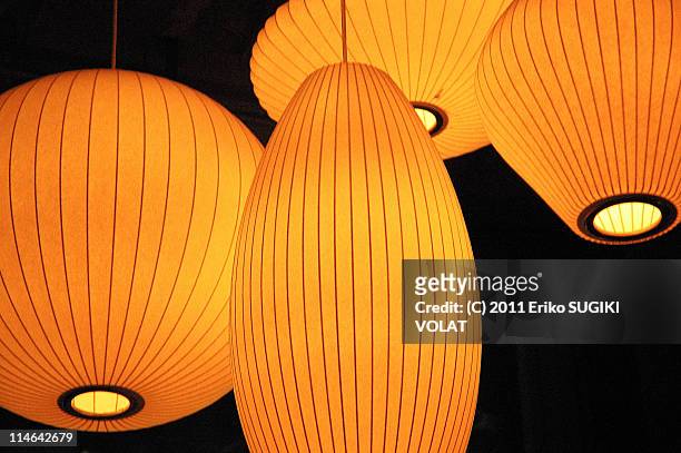 japanese lights - japanese lantern stock pictures, royalty-free photos & images