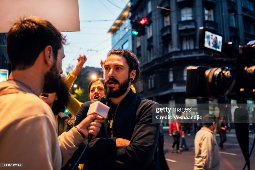 Protestadores novos