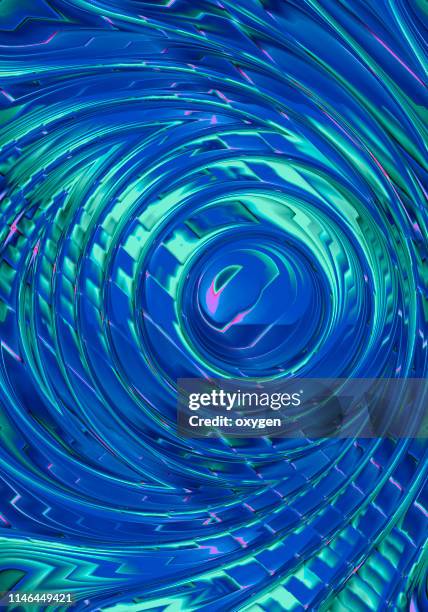 abstract chrome sphere rippled background - cromo foto e immagini stock