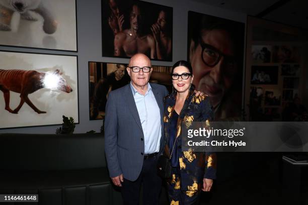 Kim and Ines Ledger attends the Fantauzzo launch on May 02, 2019 in Brisbane, Australia.