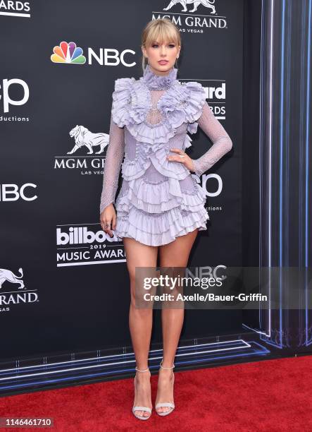 Taylor Swift attends the 2019 Billboard Music Awards at MGM Grand Garden Arena on May 01, 2019 in Las Vegas, Nevada.