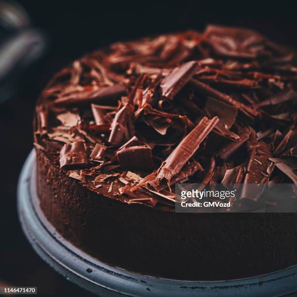 chocolade layer cake - chocolate cake stockfoto's en -beelden