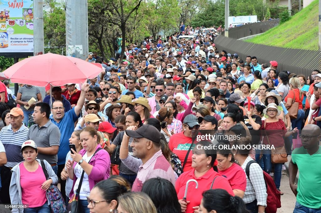 HONDURAS-EDUCATION-HEALTH-PROTEST