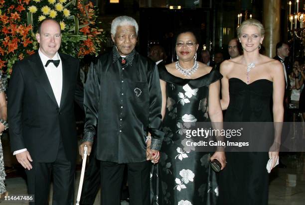 September 2007, Hotel de Paris. Monaco, A charity gala evening organised by Prince Albert II and Nelson Mandela to benefit Amade Mondiale, Nelson...