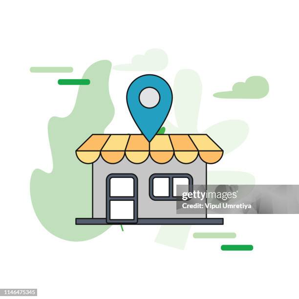 shopping pointer - mall map stock illustrations