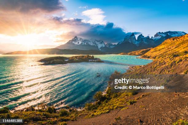 torres del paine national park, chilean patagonia - patagonia chile stock pictures, royalty-free photos & images