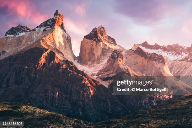 torres del paine national park, chilean patagonia - アンデス ストックフォトと画像