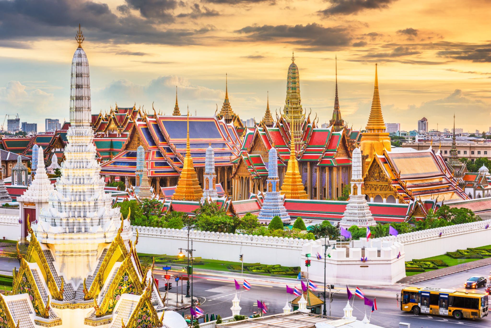 Bangkok, Thailand at the Temple of the Emerald Buddha and Grand Palace Bangkok, Thailand at the Temple of the Emerald Buddha and Grand Palace