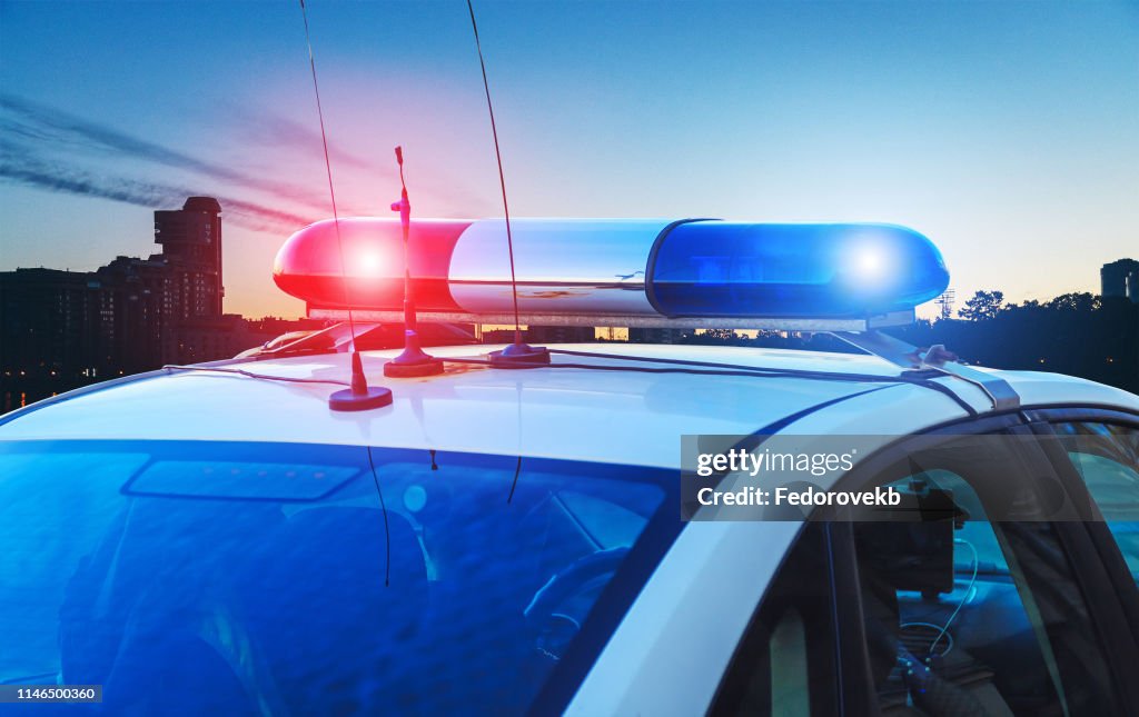 Police car on the street
