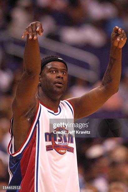 Brian McKnight during 18th Annual A Midsummer Night's Magic Weekend All-Star Basketball Game at Staples Center in Los Angeles, California, United...