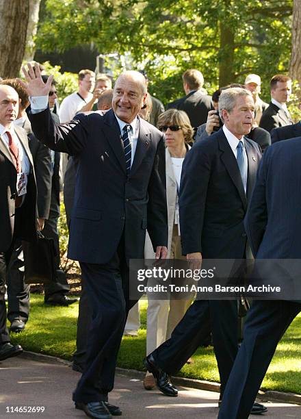 French President Jacques Chirac and President George W. Bush