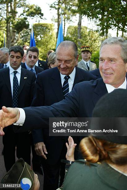 President George W. Bush and French President Jacques Chirac