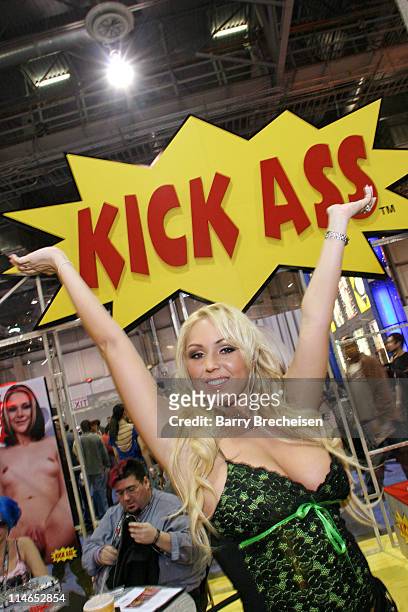 Mary Carey at the Kick Ass booth