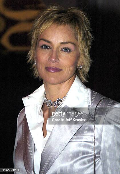 Sharon Stone during Ambassadors For Humanity Honoring President William Jefferson Clinton To Benefit The Shoah Foundation at Universal City in Los...
