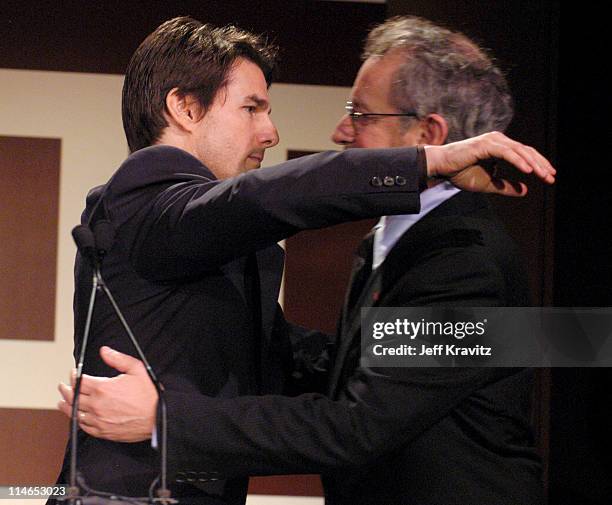 Tom Cruise and Steven Spielberg during Ambassadors For Humanity Honoring President William Jefferson Clinton To Benefit The Shoah Foundation at...