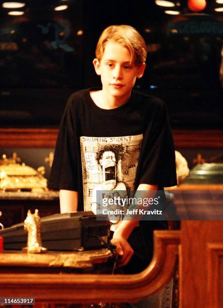 Macaulay Culkin during Nickelodeon and Macaulay Culkin on the set of Richie Rich in Los Angeles, CA, United States.