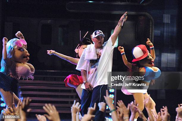 Eminem during 2005 MTV Movie Awards - Show at Shrine Auditorium in Los Angeles, California, United States.