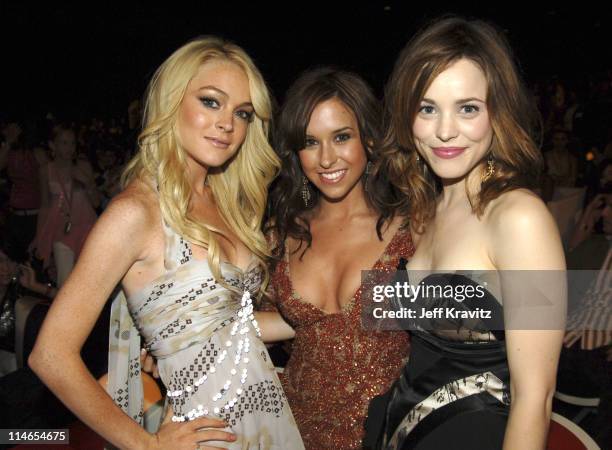 Lindsay Lohan, Lacey Chabert and Rachel McAdams from "Mean Girls"