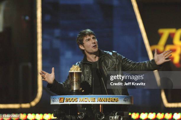 Tom Cruise during 2005 MTV Movie Awards - Show at Shrine Auditorium in Los Angeles, California, United States.