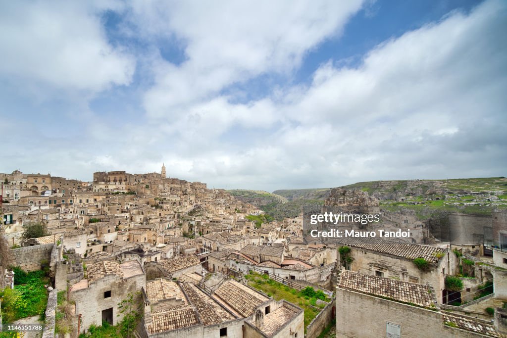 Panoramic view of Matera, Basilicata, Italy