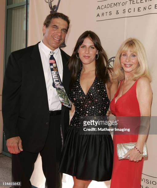 Lou Ferrigno, Shanna Ferrigno and Carla Ferrigno during 57th Annual Los Angeles Area Emmy Awards - Arrivals & Reception at Leonard H. Goldenson...