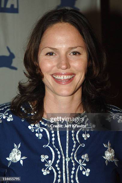 Jorja Fox during 25th Anniversary Gala for PETA and Humanitarian Awards - Press Room at Paramount Studios in Hollywood, California, United States.