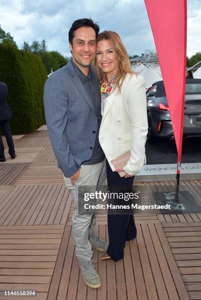 Roman Libbertz and Jessica Kastrop attend the Aufschlag bei BILD 2019 event on the occasion of the BMW Open by FWU on May 02, 2019 in Munich, Germany.