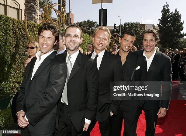 Cast of "Queer Eye for the Straight Guy" during 57th Annual Primetime Creative Arts EMMY Awards - Arrivals & Red Carpet at Shrine Auditorium in Los...