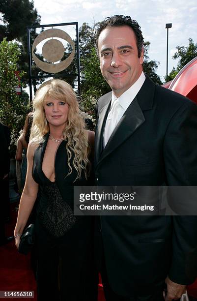 Jill Diven and Brad Garrett during 57th Annual Primetime Emmy Awards - Red Carpet at The Shrine in Los Angeles, California, United States.
