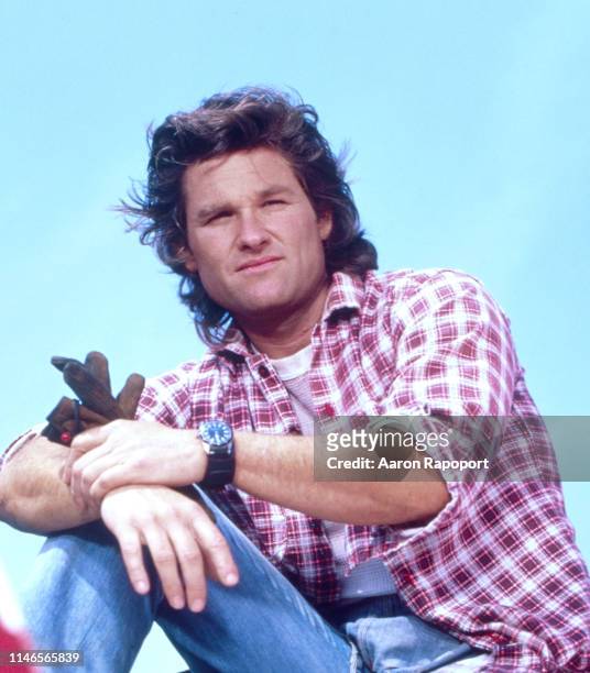 While shooting the movie Overboard, actor Kurt Russell poses for a portrait in Fort Bragg, California.
