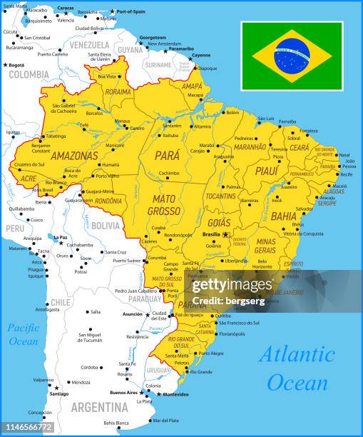 Brazil Map Rivers Only 729 Topographical Map Of Brazil Stock Photos, High-Res Pictures, and ...