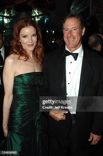 Marcia Cross and fiance Tom Mahoney during 57th Annual Primetime Emmy Awards - HBO After Party at Pacific Design Center in West Hollywood,...