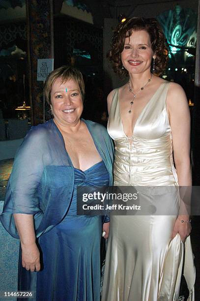 Kathy Bates and Geena Davis during 57th Annual Primetime Emmy Awards - HBO After Party at Pacific Design Center in West Hollywood, California, United...