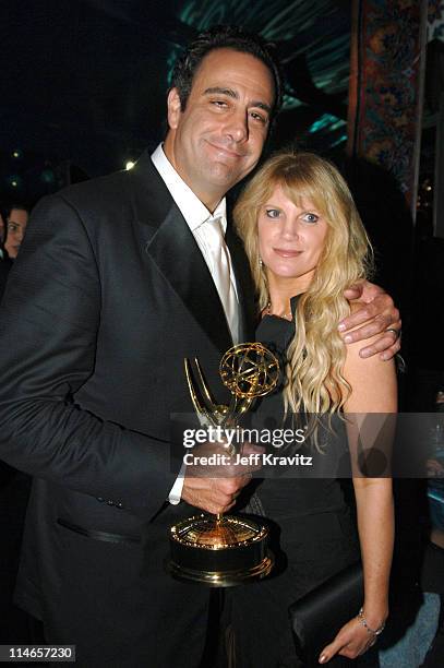 Brad Garrett and guest during 57th Annual Primetime Emmy Awards - HBO After Party at Pacific Design Center in West Hollywood, California, United...