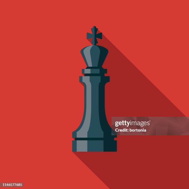 chess game flat design icon - queen-chess-piece-clip-art stock illustrations