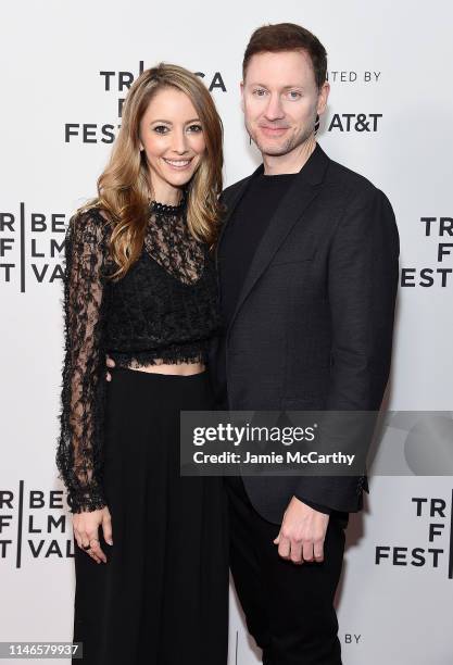Director Taryn Southern and Bryan Johnson attend the "I Am Human" screening at the 2019 Tribeca Film Festival at SVA Theater on May 02, 2019 in New...