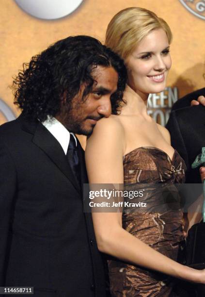 Naveen Andrews and Maggie Grace of "Lost," winner Outstanding Performance by an Ensemble in a Drama Series
