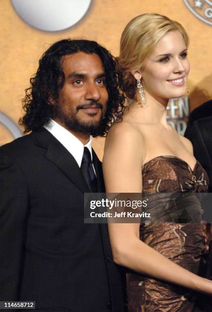 Naveen Andrews and Maggie Grace of "Lost," winner Outstanding Performance by an Ensemble in a Drama Series