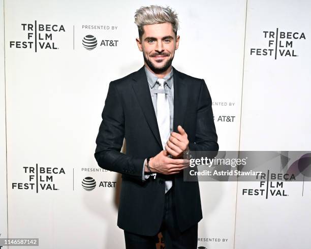 Zac Efron attends Netflix's "Extremely Wicked, Shockingly Evil and Vile" Tribeca Film Festival Premiere at BMCC Tribeca Performing Arts Center on May...