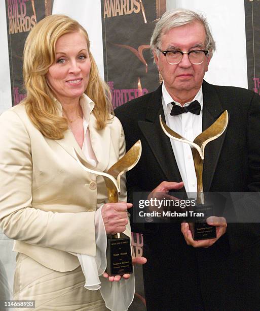 Diana Ossana and Larry McMurtry, winners of Outstanding Original Screenplay for "Brokeback Mountain"