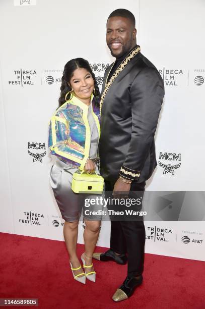 Misa Hylton Brim and Winston Duke attend the premiere of "The Remix: Hip Hop x Fashion" at Tribeca Film Festival at Spring Studios on May 02, 2019 in...