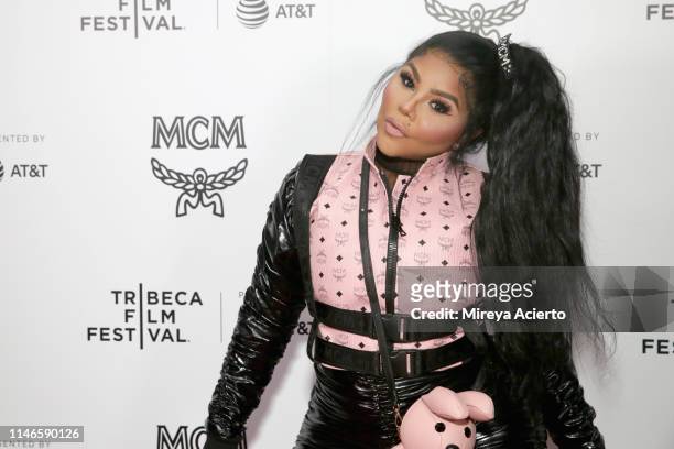 Lil' Kim attends the premiere of "The Remix: Hip Hop x Fashion" at Tribeca Film Festival at Spring Studios on May 02, 2019 in New York City.