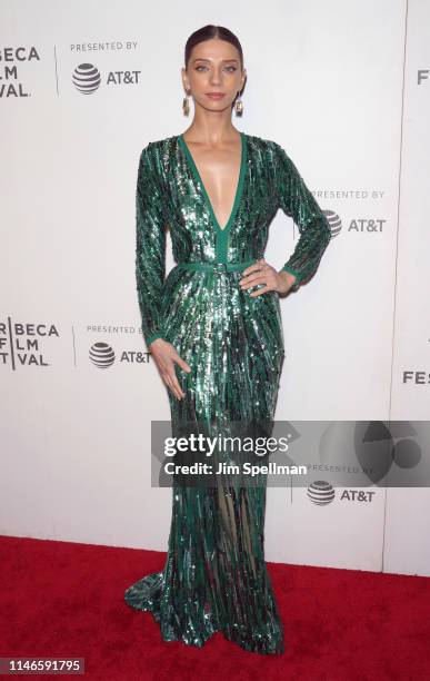 Actress Angela Sarafyan attends the screening of "Extremely Wicked, Shockingly Evil and Vile" during the 2019 Tribeca Film Festival at BMCC Tribeca...